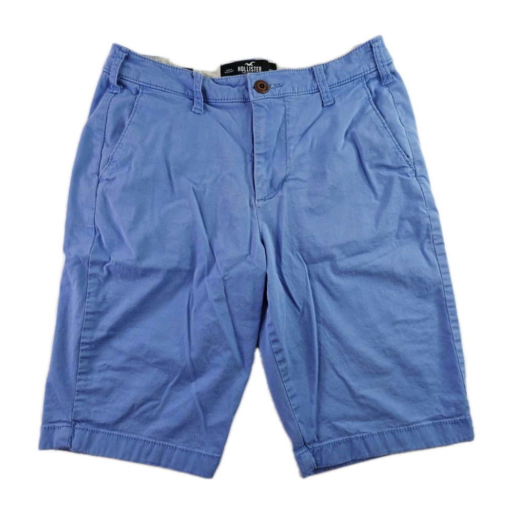 Hollister Classic Fit Casual Chino Shorts Mens Size 30 Blue